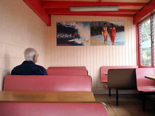 An Elderly Man at a Restaurant