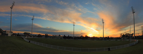 morning panorama sport clouds sunrise dawn lights newsouthwales oval waggawagga