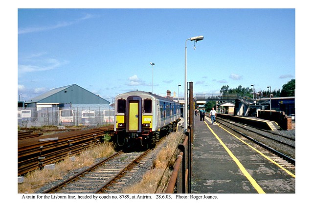 Antrim. Train for the Lisburn line. 28.6.03