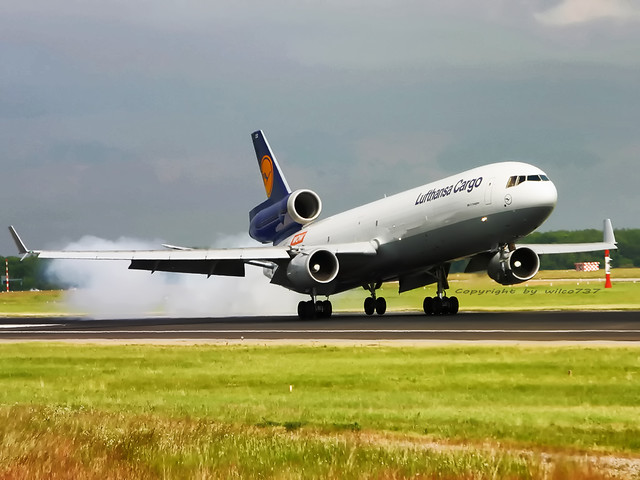 Lufthansa Cargo McDonnell Douglas MD-11 Freighter in FRA (D-ALCQ)