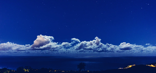 A moonlit night over Santa Monica Bay