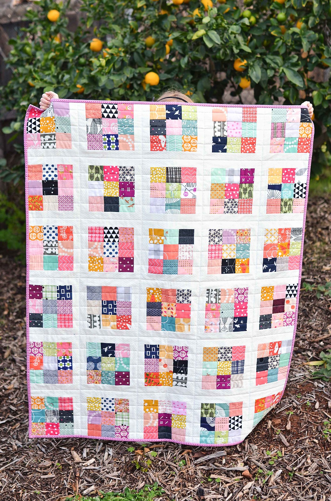 Scrappy Postage Stamp Baby Quilt