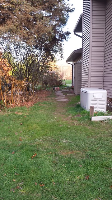 Before, n side of house
