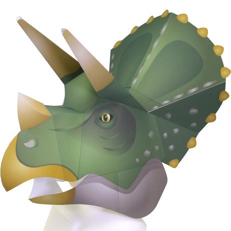 Canon Papercraft: Event Costumes - Life Size Triceratops Helmet Free  Template Download - a photo on Flickriver