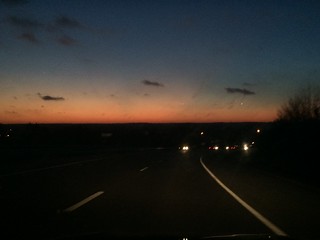 A beautiful sunset on the horizon in Cedar Hill, Missouri.