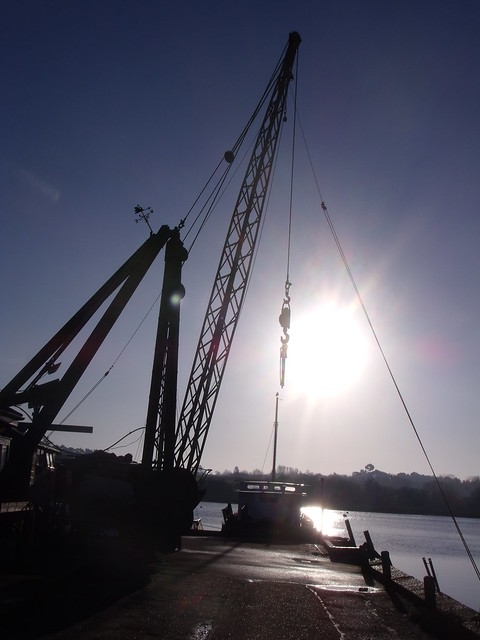 Crane on quayside