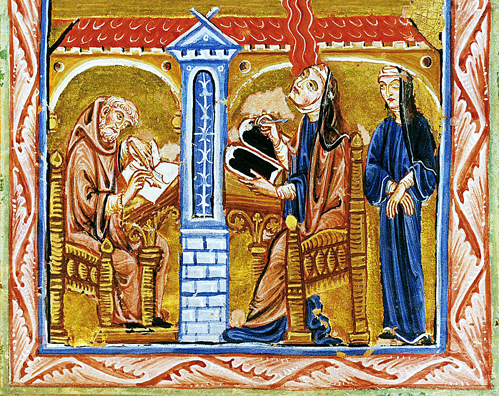 Hildegard of Bingen receives a vision