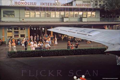 1950s honolulu hawaii airport airplane stratocruiser b377 slide