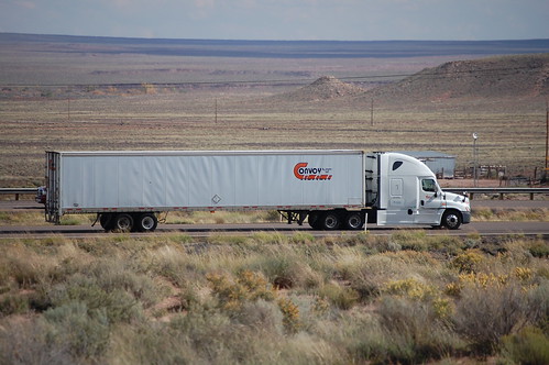 arizona usa truck transport semi trucking 18wheeler tractortrailer bigrig interstate40 freightliner freightlinertruck convoysystemsllc