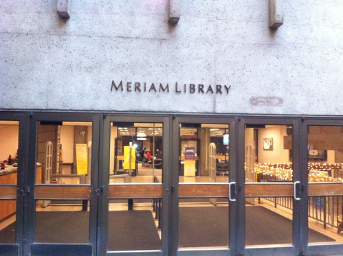 Meriam Library has a new sign