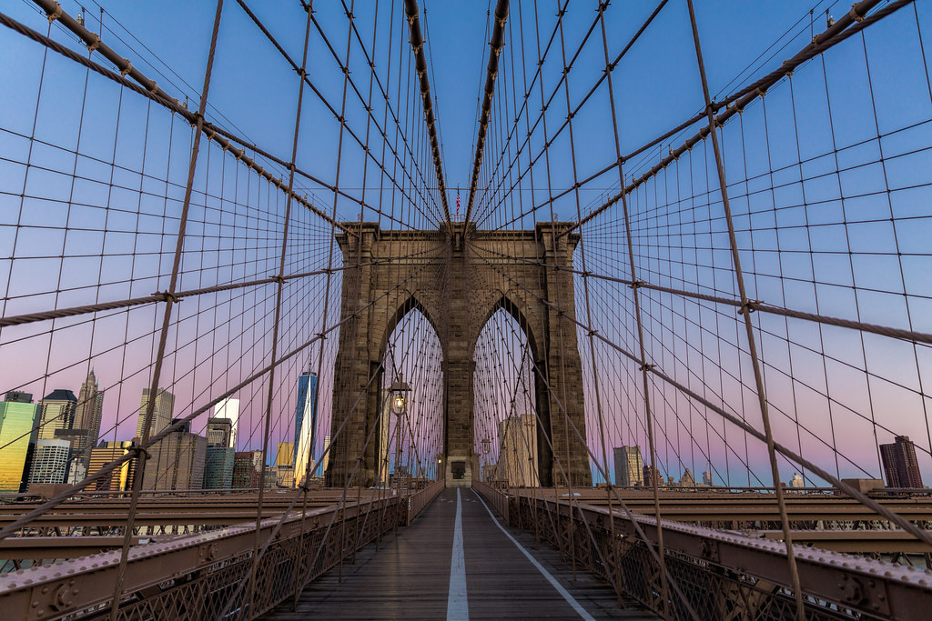 Brooklyn Bridge looking towards Manhattan