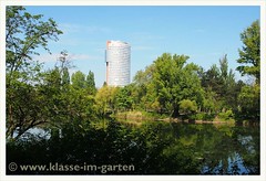 Wasserpark Floridsdorf, 1210 Wien: with ever present Florido Tower in background | 2014-06