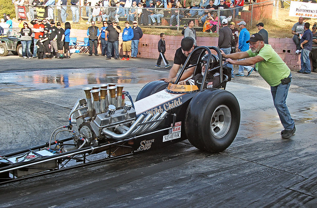 Injected small block Chevy-powered Top Fueler