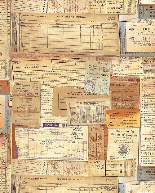 Travel documents fabric