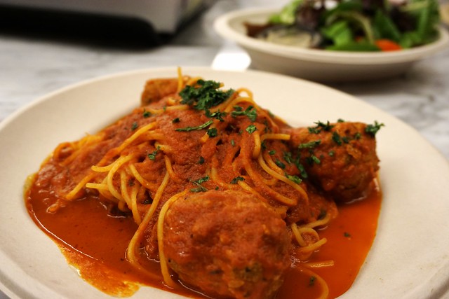 Spaghetti & meatballs at Hyatt Orange County