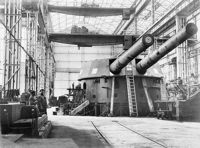 Naval gun mounting at the Elswick Works