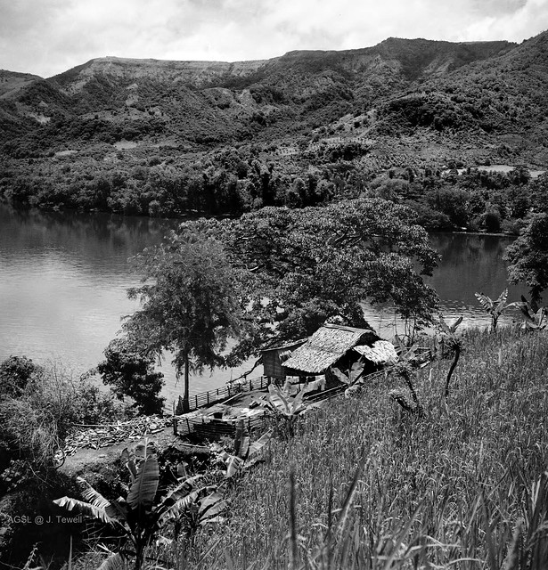 Taal Volcano Lake, Kaingin hut with Tagaytay Ridge on horizon, Aug. 23, 1934 b