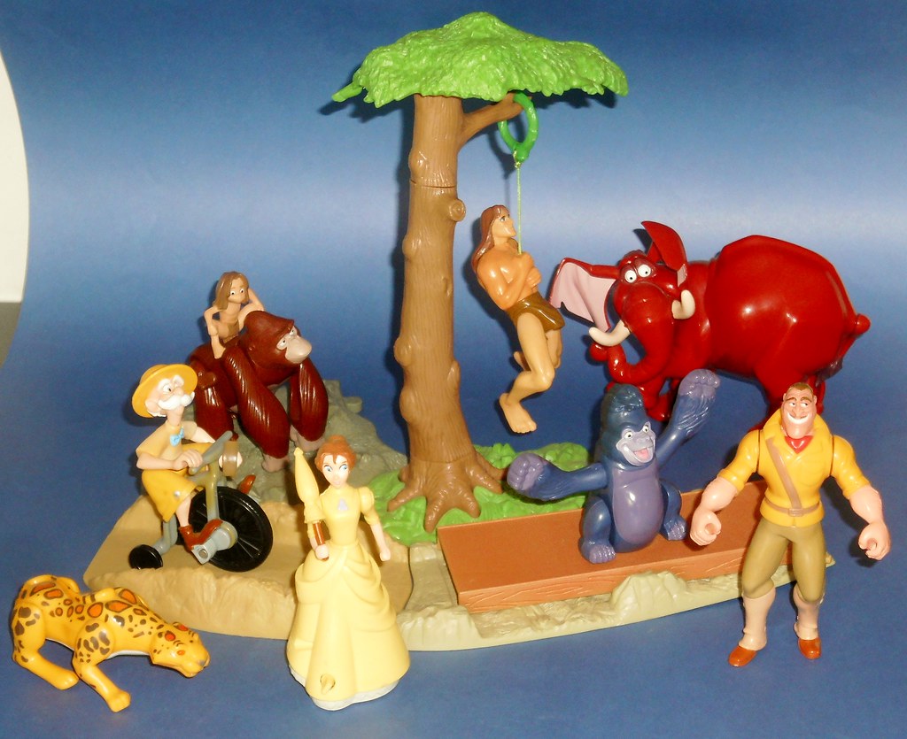 Details about   McDonalds Happy Meal Toy Tarzan Kerchak Swinging Figurine #7 Disney 2000 