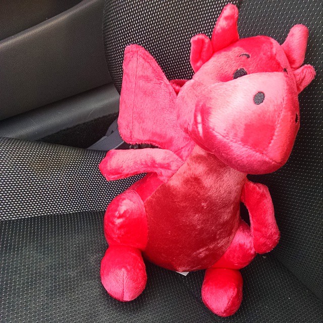 Got a dragon from the 50 cent toy claw game today. | Flickr