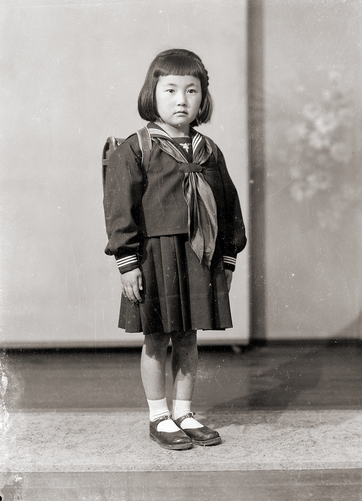 Vintage Japanese Girl in School Uniform Portrait Vintage p… Flickr