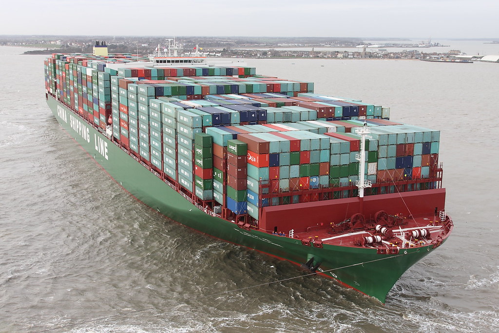 CSCL Globe Worlds largest container ship. 