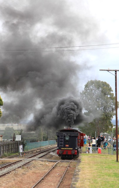QPSR smoke and steam from an Australian PB15 class locomotive number 448