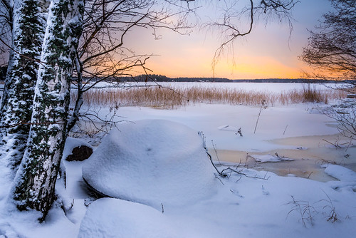 winter sunset snow evening boat birch nikkor jyrki 2880mm d600 ruonala salminikon