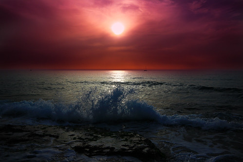 travel sunset sky beach nature israel telaviv wave splash sunsetintelavivbeach