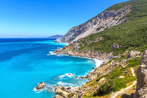 skiathos greece greek mediterranean holiday resort beach sands sea sun shine ferry golden secluded