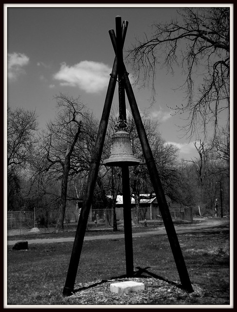 Palmer Park: Old Spanish Bell (B&W Version)--Detroit MI