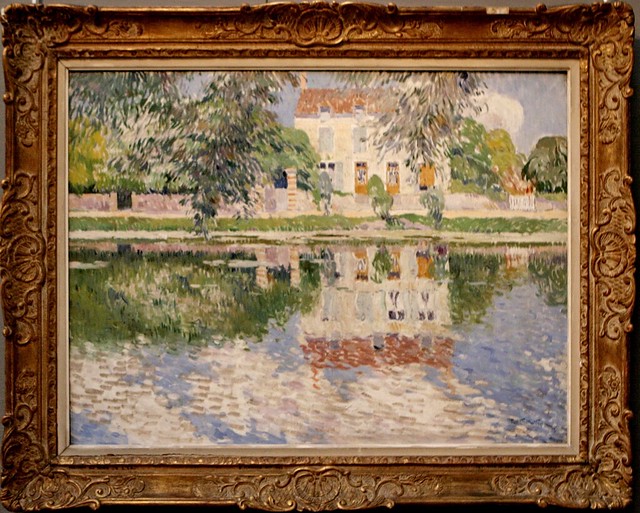 Paul Mathieu (1873-1932) La maison au bord de l’eau/Huis bij het water/ House by the water, 1918, oil on canvas