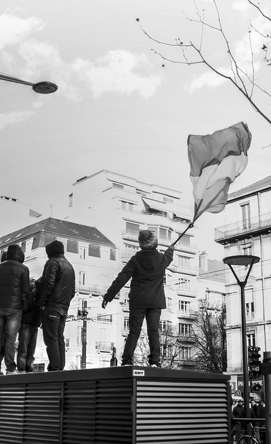 March in Grenoble - Flag
