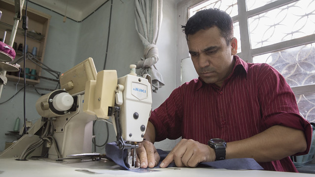 Tailor Sews in Nepal