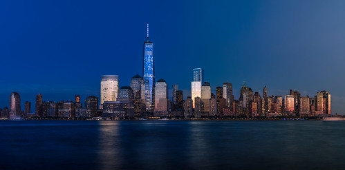 travel sunset ny newyork water horizontal clouds landscape twilight cityscape unitedstates manhattan worldtradecenter visit explore hudsonriver freedomtower