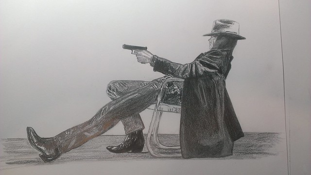 On more of my drawings, Justified image from the tv show.