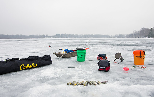 Ice Fishing on Sylvan Lake