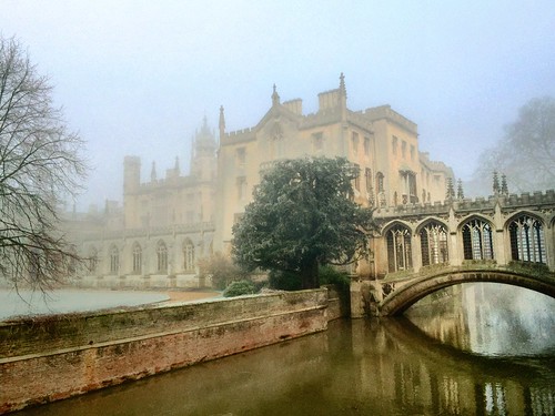 St John's College in the fog