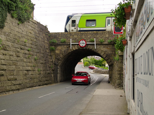 29000 Diesel electric passes over Seapoint Road, Bray