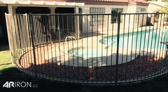 Curved Pool Fence