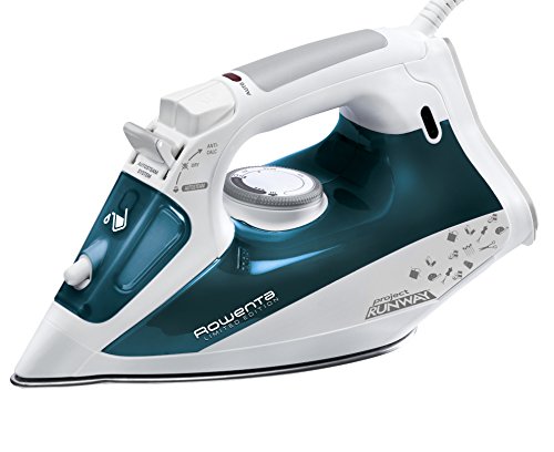 Rowenta DW4051 Project Runway Limited Edition Auto-Off Steam Iron with 400-Hole Stainless Steel Soleplate, 1700-Watt, Blue