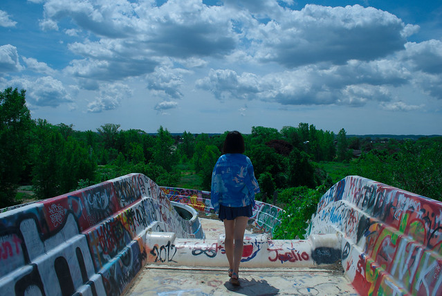 Self Portrait in an abandoned water park Ontario