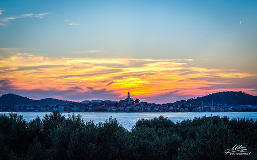 sunset sea island croatia more adriatic betina hrvatska otok jadran zalazak murter sunce