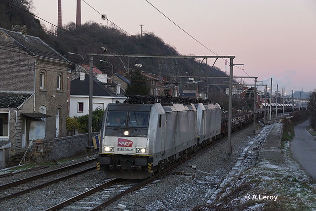 SNCF 186 184-8 Hermalle sous Huy 28-12-2014