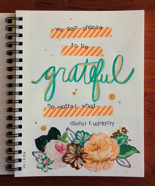 Choose to be Grateful - Art Journal Page