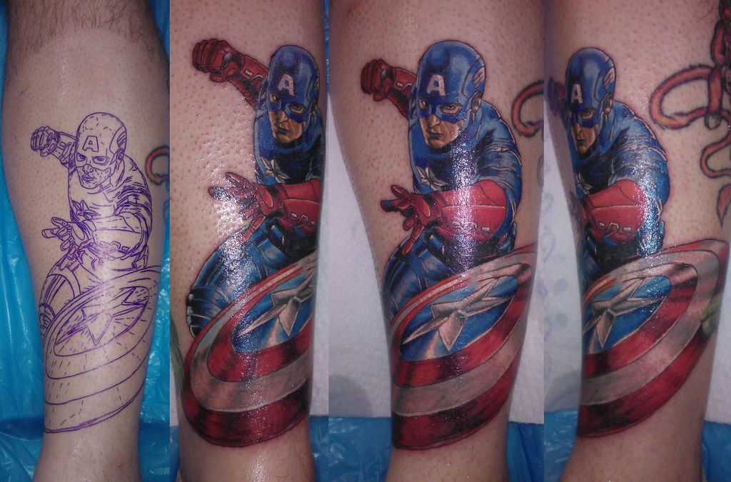 captain america | BL Design Tattoo Studio | Flickr