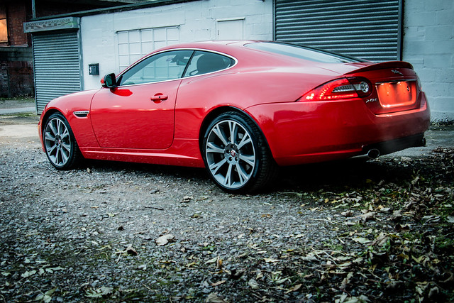 Jaguar XK wrapped in Gloss Hotrod Red