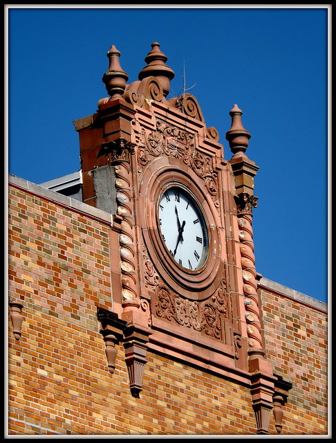 Thomas M. Cooley High School: Clock and Terra Cotta Surround--Detroit MI