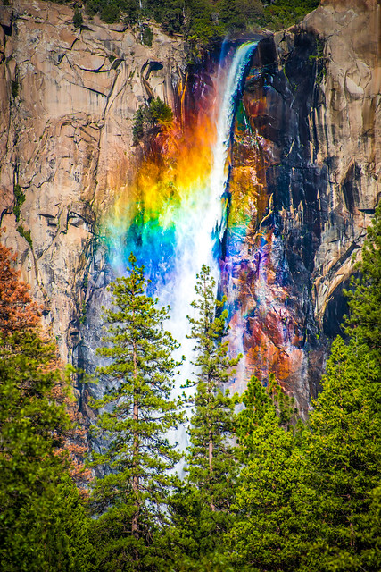 Yosemite Bridalveil Falls Rainbow!  Nikon D810 Elliot McGucken Long Lens Fine Art Nature Photography 300mm