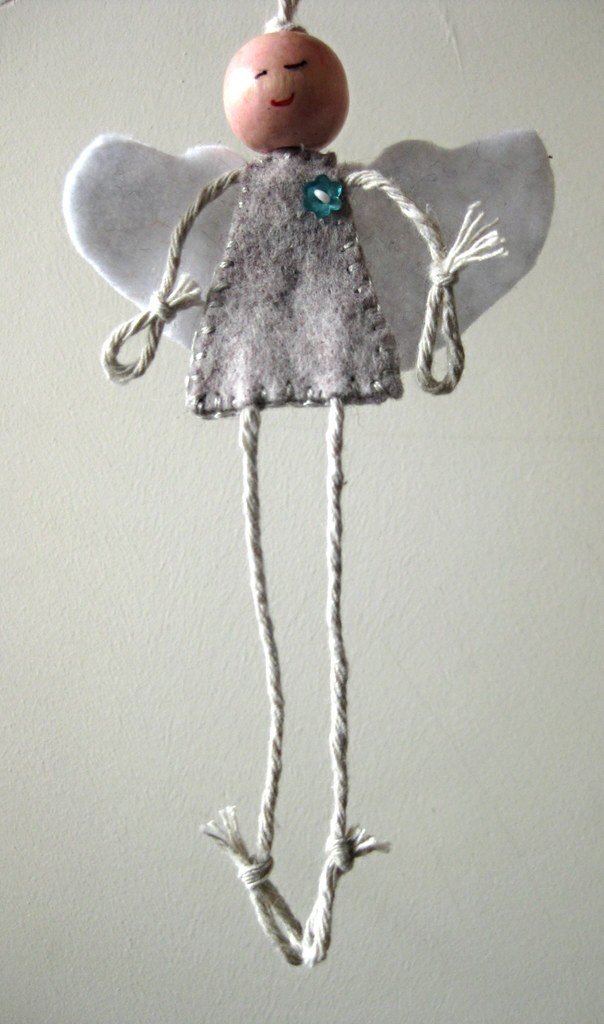 Scrap Angels | A bead, some felt scraps and a bit of string | Lisa ...