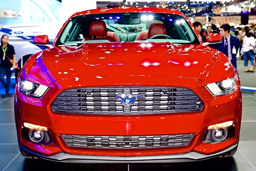 red cars ford sports car thailand automobile expo sony centre center front exhibition international thong impact vehicle motor grille mustang alpha dslr thani 31 77 challenger 31st muang nonthaburi
